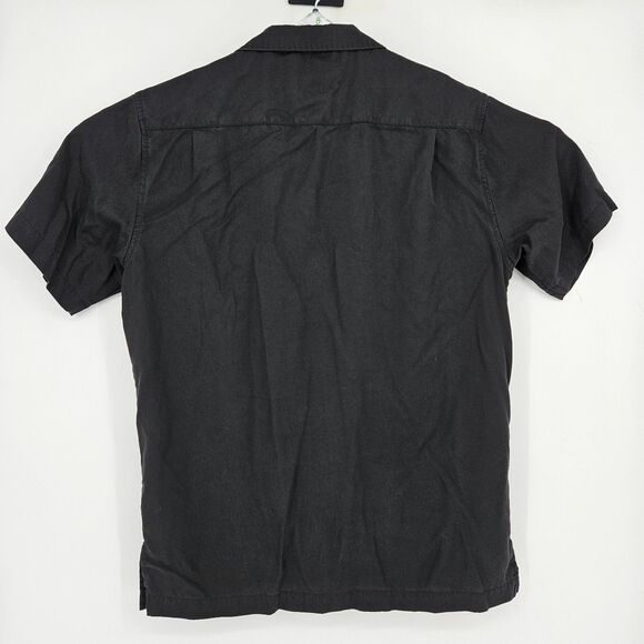 Trient Shirt Mens Large Tencel Camp Button Up Guitar Embroidery Luxury Apparel - Picture 5 of 11